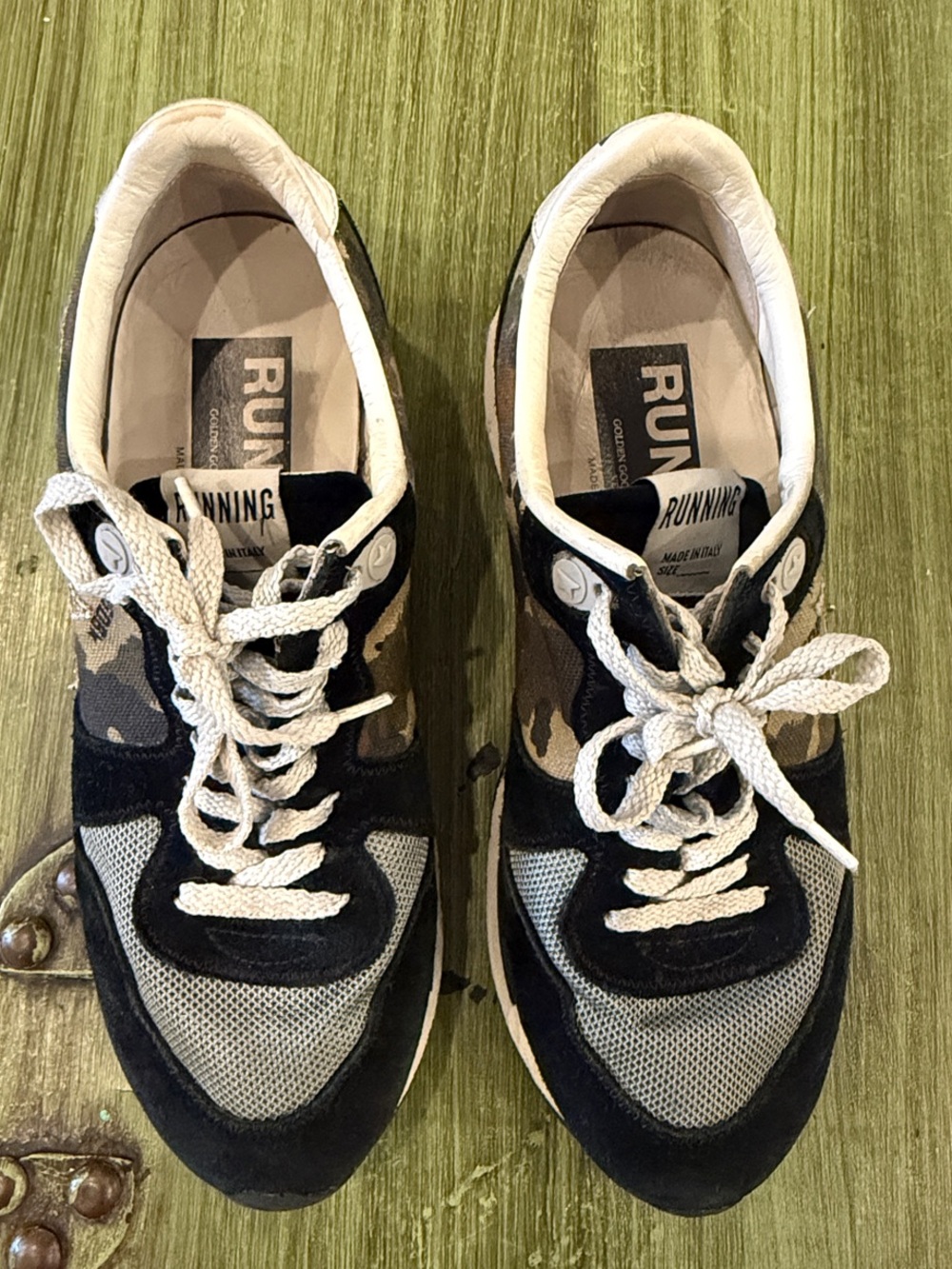 Golden Goose Running Black & Gray Camo Women's Sneakers - Picture 2 of 7